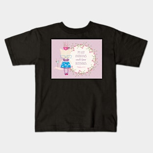 My Cup Overflows Kids Scripture Art Kids T-Shirt